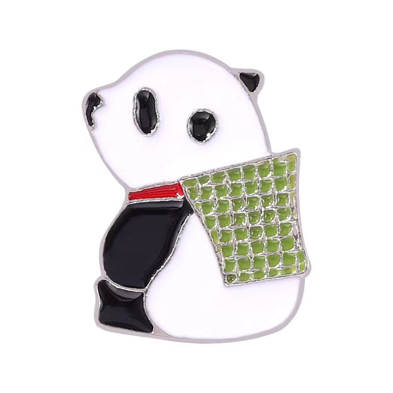 Cute pandas pins 4 different designs l enamel cute pin set pins laple pin hard enamel pin Christmas gifts