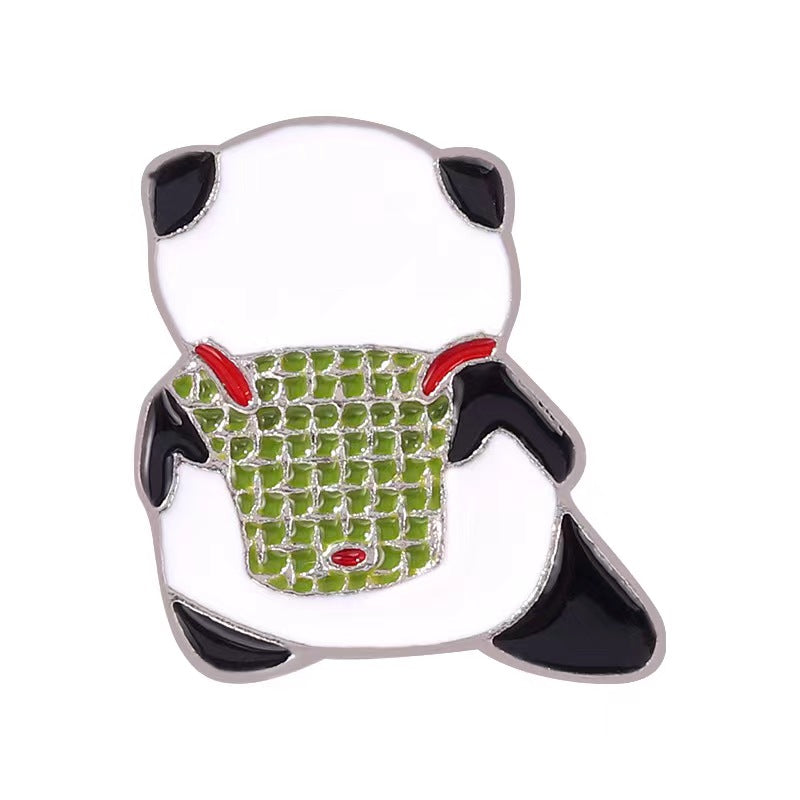 Cute pandas pins 4 different designs l enamel cute pin set pins laple pin hard enamel pin Christmas gifts