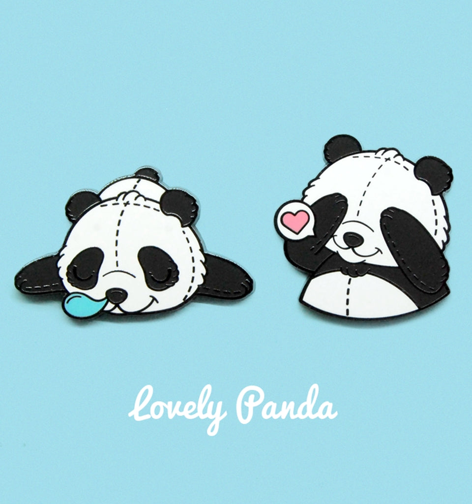 The Perfect Match Panda Enamel Pin Set-Lovers Pin Set- Mum and Daddy Pin- Twins' Pin Set, Panda Lable Pin Set- Best Friends Gift Pin Set